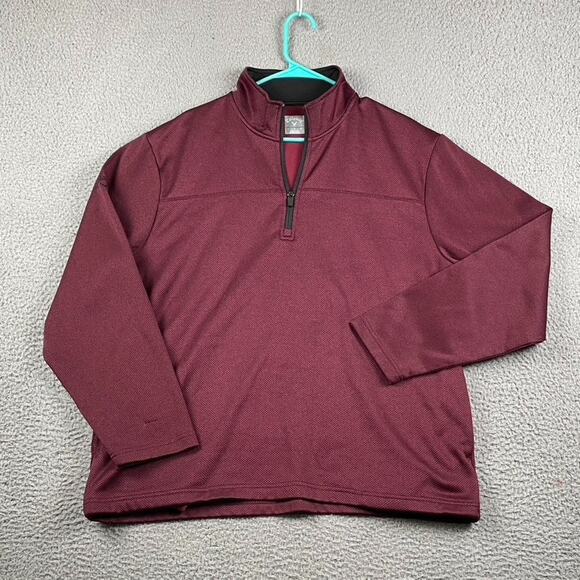 Callaway 1/4 Zip Pullover Sweater Men's Large Red Athletic Preppy Sports Golf - Picture 1 of 8